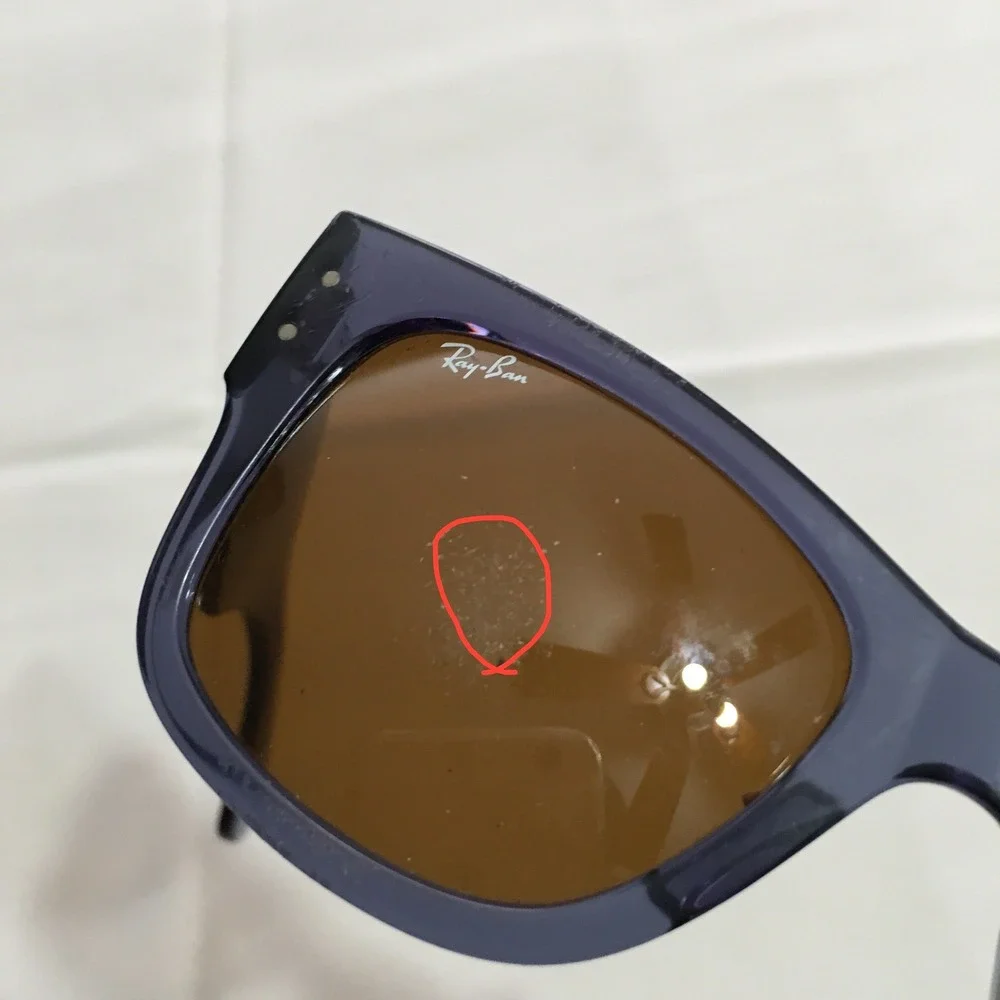 Ray-Ban Mega Wayfarer RB0840S Sunglasses Transparent Blue Frame Brown Lens Parts